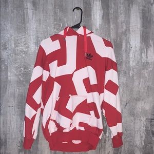 Adidas red hoodie adult women's sz small.